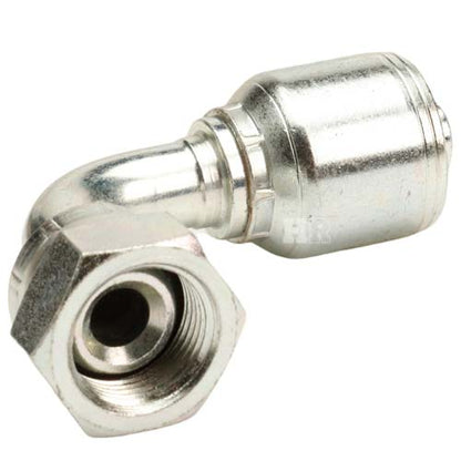 5/8" Female British Standard Parallel Pipe Cone Seat Swivel 90˚ Elbow Hydraulic Fitting