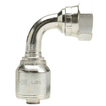5/8" Female British Standard Parallel Pipe Cone Seat Swivel 90˚ Elbow Hydraulic Fitting