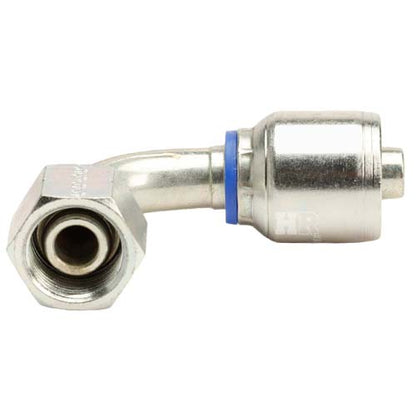M22 X 1.5 Female Swivel 24˚ Cone (Heavy S14) with O-Ring 90˚ Elbow Hydraulic Fitting