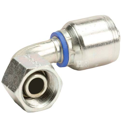 M22 X 1.5 Female Swivel 24˚ Cone (Heavy S14) with O-Ring 90˚ Elbow Hydraulic Fitting