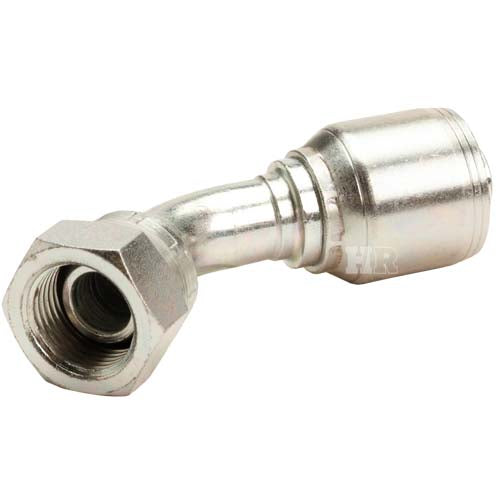 5/8" Female British Standard Parallel Pipe Cone Seat Swivel 45˚ Elbow Hydraulic Fitting