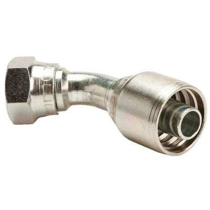 5/8" Female British Standard Parallel Pipe Cone Seat Swivel 45˚ Elbow Hydraulic Fitting