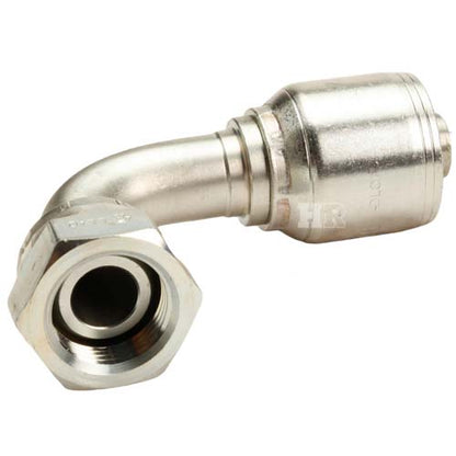 5/8" Female British Standard Parallel Pipe Cone Seat Swivel 90˚ Elbow Hydraulic Fitting