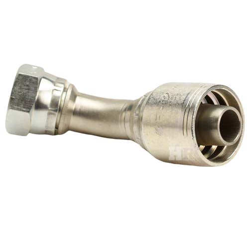 3/4" Female British Standard Parallel Pipe Cone Seat Swivel 45˚ Elbow Hydraulic Fitting