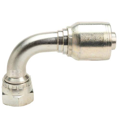 3/4" Female British Standard Parallel Pipe Cone Seat Swivel 90˚ Elbow Hydraulic Fitting