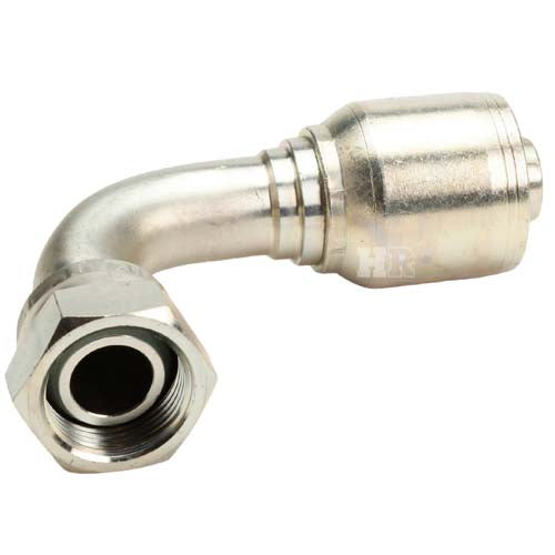 3/4" Female British Standard Parallel Pipe Cone Seat Swivel 90˚ Elbow Hydraulic Fitting