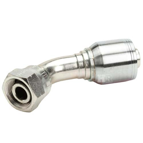 M26 X 1.5 Female Swivel 24˚ Cone (Light L18) with O-Ring 45˚ Elbow Hydraulic Fitting