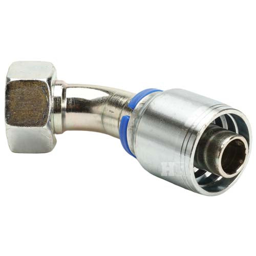 M30 X 2.0 Female Swivel 24˚ Cone (Light L22) with O-Ring 45˚ Elbow Hydraulic Fitting