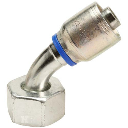 M36 X 2.0 Female Swivel 24˚ Cone (Heavy S25) with O-Ring 45˚ Elbow Hydraulic Fitting