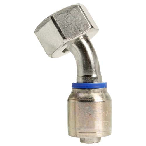 M36 X 2.0 Female Swivel 24˚ Cone (Heavy S25) with O-Ring 45˚ Elbow Hydraulic Fitting
