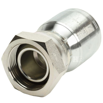 1 1/4" Female British Standard Parallel Pipe Cone Seat Swivel Hydraulic Fitting