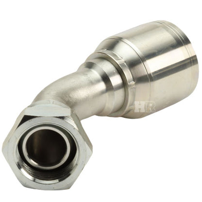 1" Female British Standard Parallel Pipe Cone Seat Swivel 45˚ Elbow Hydraulic Fitting