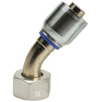 M42 X 2.0 Female Swivel 24˚ Cone (Heavy S30) with O-Ring 45˚ Elbow Hydraulic Fitting