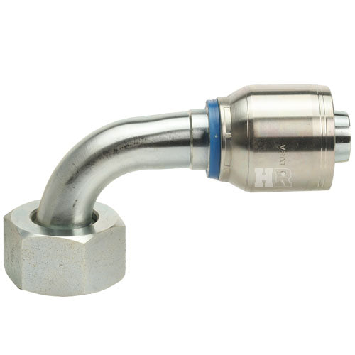 M42 X 2.0 Female Swivel 24˚ Cone (Heavy S30) with O-Ring 90˚ Elbow Hydraulic Fitting