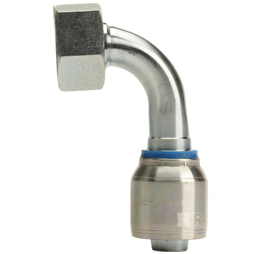 M42 X 2.0 Female Swivel 24˚ Cone (Heavy S30) with O-Ring 90˚ Elbow Hydraulic Fitting