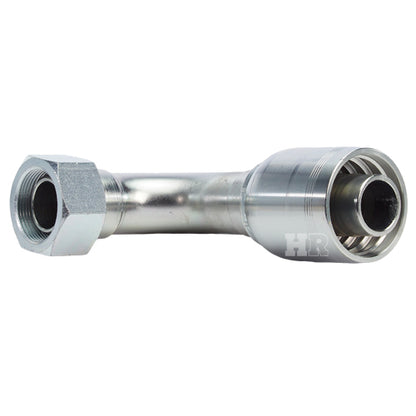 1 1/2" Female British Standard Parallel Pipe O-Ring Swivel 90° Elbow Hydraulic Fitting