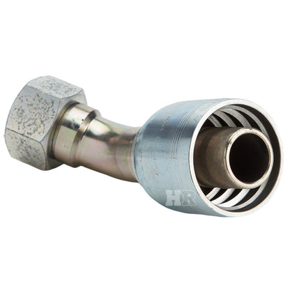 1 1/4" Female British Standard Parallel Pipe O-Ring Swivel 45° Elbow Hydraulic Fitting