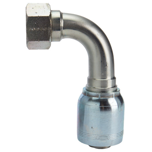1 1/4" Female British Standard Parallel Pipe O-Ring Swivel 90° Elbow Hydraulic Fitting