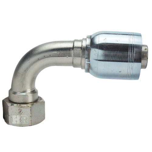 1 1/4" Female British Standard Parallel Pipe O-Ring Swivel 90° Elbow Hydraulic Fitting
