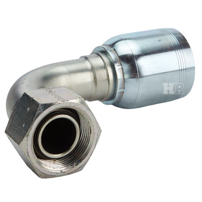 1 1/4" Female British Standard Parallel Pipe O-Ring Swivel 90° Elbow Hydraulic Fitting