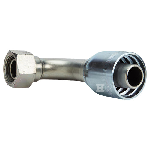 1 1/4" Female British Standard Parallel Pipe O-Ring Swivel 90° Elbow Hydraulic Fitting