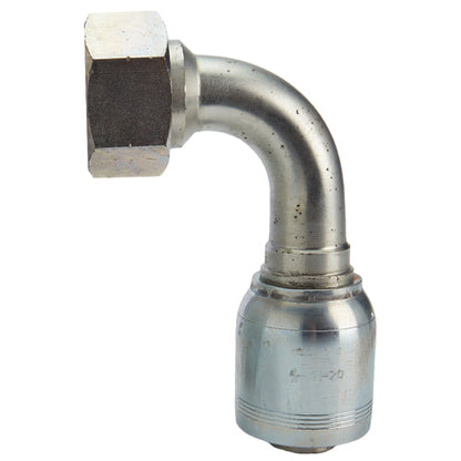 1 1/2" Female British Standard Parallel Pipe O-Ring Swivel 90° Elbow Hydraulic Fitting