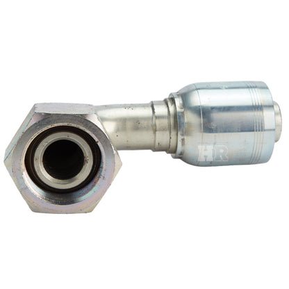 1 1/2" Female British Standard Parallel Pipe O-Ring Swivel 90° Elbow Hydraulic Fitting