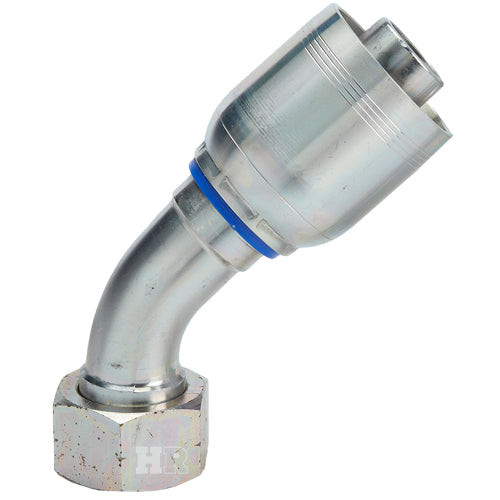 M42 X 2.0 Female Swivel 24° Cone (Heavy S30) with O-Ring 45° Elbow Hydraulic Fitting