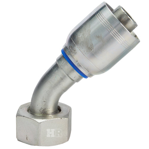 M52 X 2.0 Female Swivel 24° Cone (Heavy S38) with O-Ring 45° Elbow Hydraulic Fitting