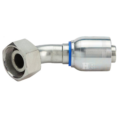 M52 X 2.0 Female Swivel 24° Cone (Heavy S38) with O-Ring 45° Elbow Hydraulic Fitting