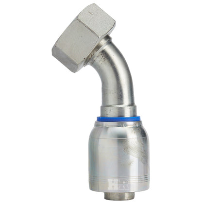 M52 X 2.0 Female Swivel 24° Cone (Heavy S38) with O-Ring 45° Elbow Hydraulic Fitting