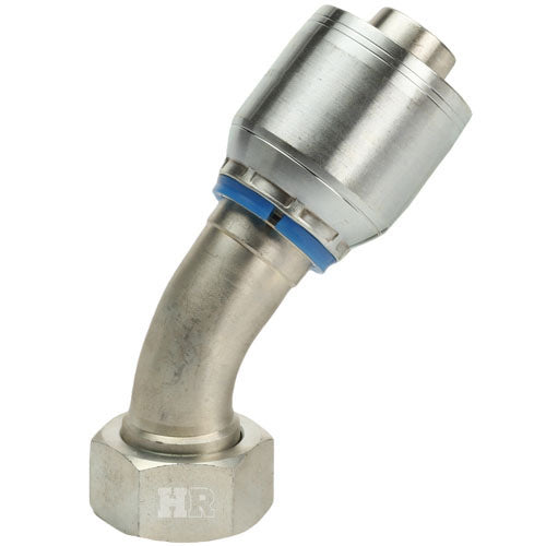 M36 X 2.0 Female Swivel 24° Cone 45° (Light L28) with O-Ring 45° Elbow Hydraulic Fitting