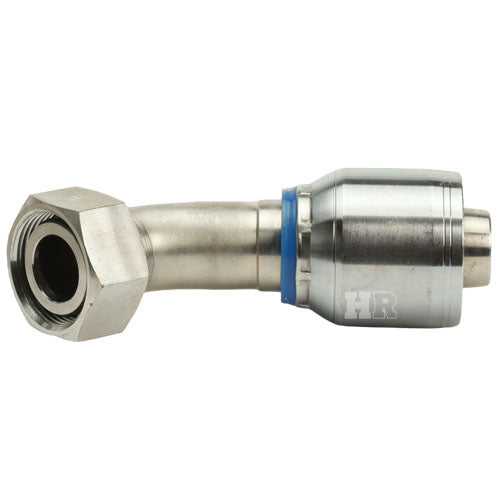 M36 X 2.0 Female Swivel 24° Cone 45° (Light L28) with O-Ring 45° Elbow Hydraulic Fitting