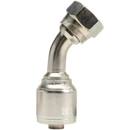 1/2" Female British Standard Parallel Pipe O-Ring Swivel 45° Elbow Hydraulic Fitting