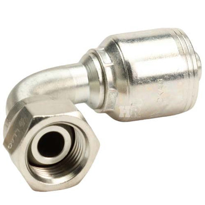 1/2" Female British Standard Parallel Pipe O-Ring Swivel 90° Elbow Hydraulic Fitting