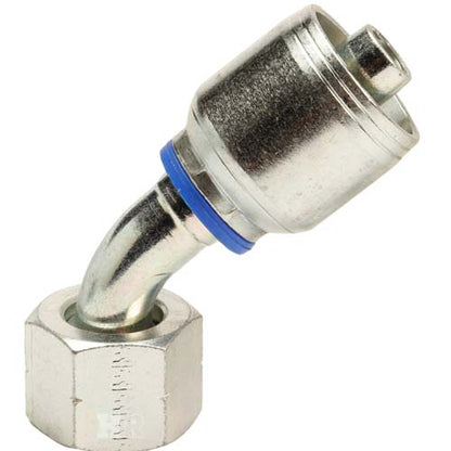 M22 X 1.5 Female Swivel 24° Cone (Heavy S14) with O-Ring 45° Elbow Hydraulic Fitting