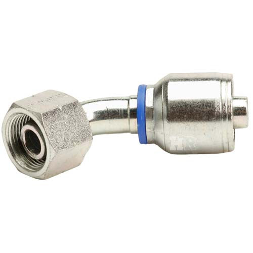 M22 X 1.5 Female Swivel 24° Cone (Heavy S14) with O-Ring 45° Elbow Hydraulic Fitting