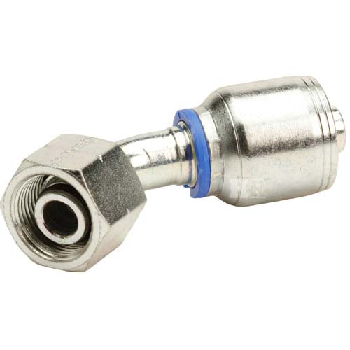 M22 X 1.5 Female Swivel 24° Cone (Heavy S14) with O-Ring 45° Elbow Hydraulic Fitting