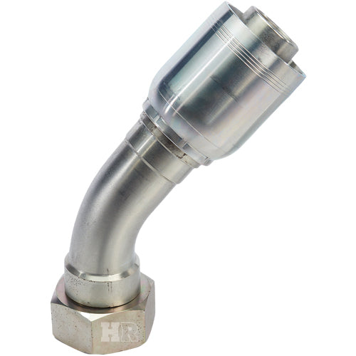 2" Female British Standard Parallel Pipe O-Ring Swivel 45° Elbow Hydraulic Fitting