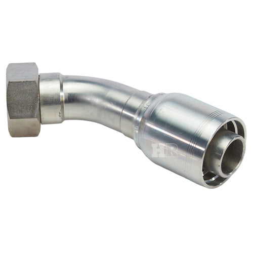 2" Female British Standard Parallel Pipe O-Ring Swivel 45° Elbow Hydraulic Fitting