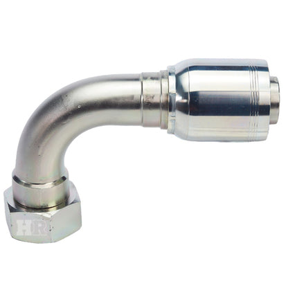 2" Female British Standard Parallel Pipe O-Ring Swivel 90° Elbow Hydraulic Fitting