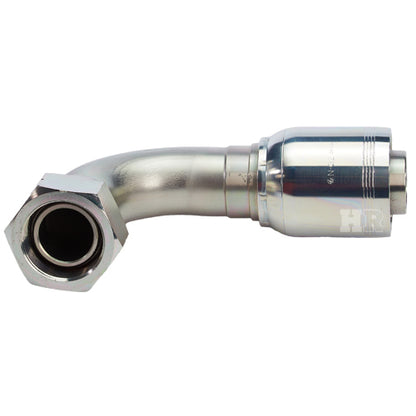 2" Female British Standard Parallel Pipe O-Ring Swivel 90° Elbow Hydraulic Fitting
