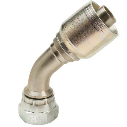 3/4" Female British Standard Parallel Pipe O-Ring Swivel 45° Elbow Hydraulic Fitting