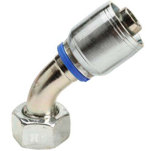 M30 X 2.0 Female Swivel 24° Cone (Light L22) with O-Ring 45° Elbow Hydraulic Fitting