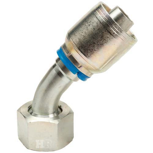 M30 X 2.0 Female Swivel 24° Cone (Heavy S20) with O-Ring 45° Elbow Hydraulic Fitting