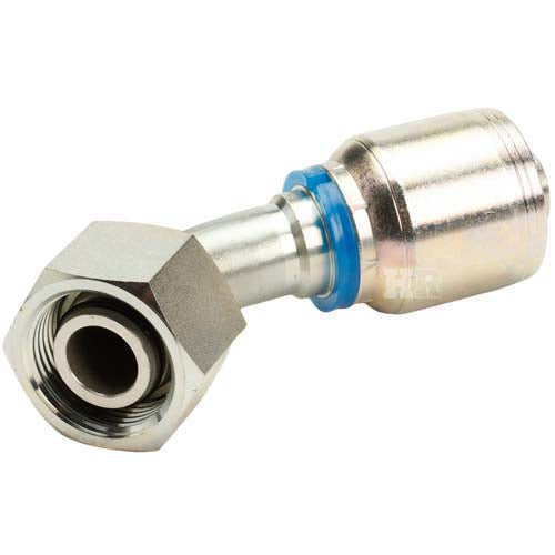 M36 X 2.0 Female Swivel 24° Cone (Heavy S25) with O-Ring 45° Elbow Hydraulic Fitting