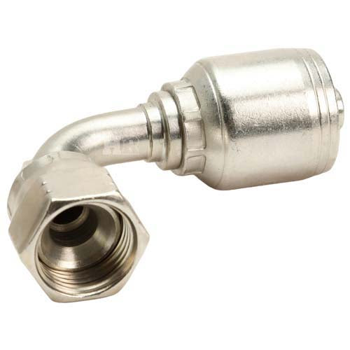 3/8" Female JIC Swivel 90° Short Drop Elbow Hydraulic Fitting