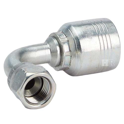 3/8" Female JIC Swivel 90° Medium Drop Elbow Hydraulic Fitting