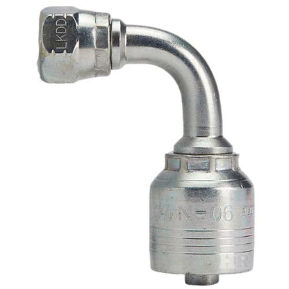 3/8" Female JIC Swivel 90° Medium Drop Elbow Hydraulic Fitting