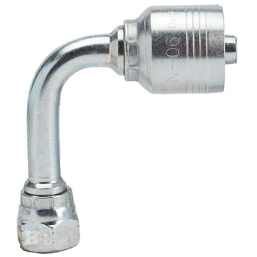 3/8" Female JIC Swivel 90° Long Drop Elbow Hydraulic Fitting